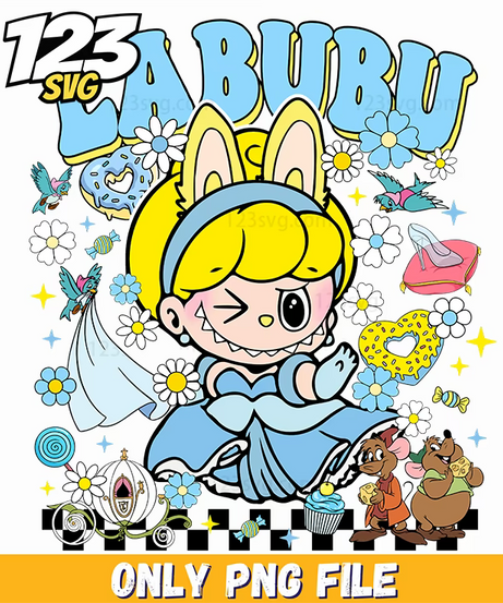 cinderella labubu png, labubu cinderella, cinderella labubu costume - 123SVG Store