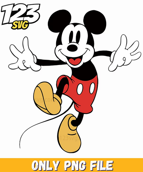 classic mickey mouse cartoon png, classic mickey png, mickey mouse friends png - 123SVG Store