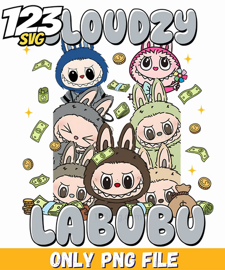cloudzy labubu png, labubu keychain png, labubu characters png - 123SVG Store