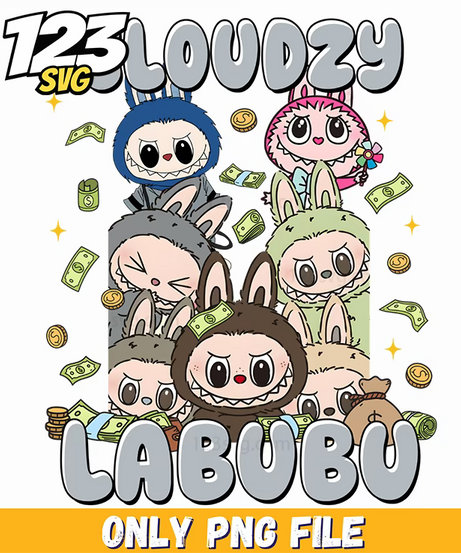 cloudzy labubu png, labubu keychain png, labubu characters png - 123SVG Store