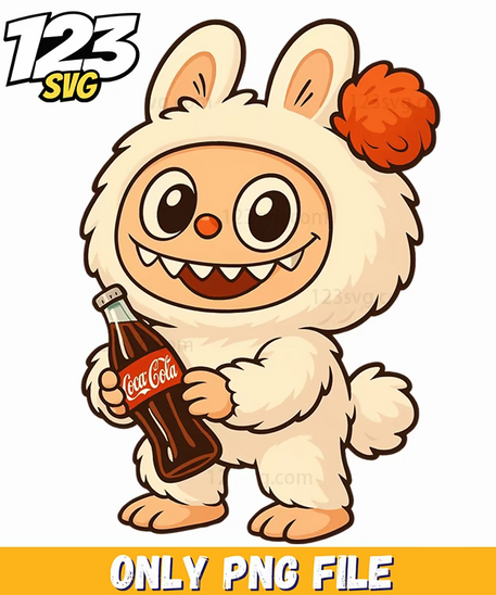 coca cola bunny labubu png, labubu png bunny, labubu bunny cartoon - 123SVG Store
