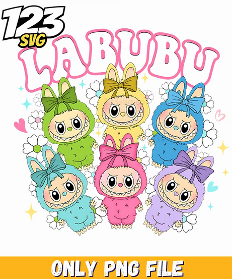 colorful labubu characters png, labubu characters png, labubu characters free png - 123SVG Store