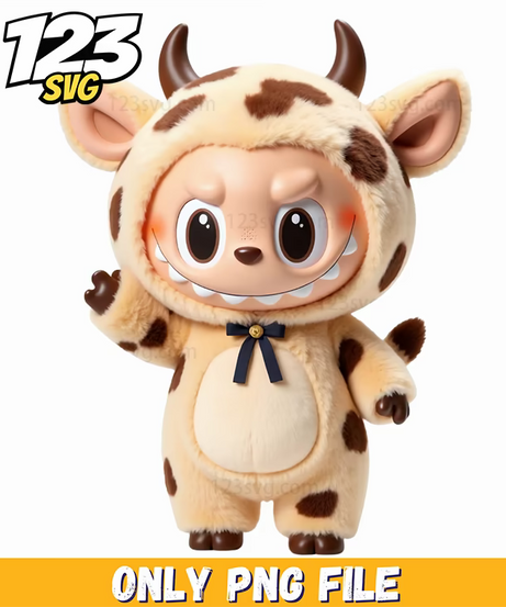 cow costume labubu png, labubu costume, labubu cartoon costume - 123SVG Store