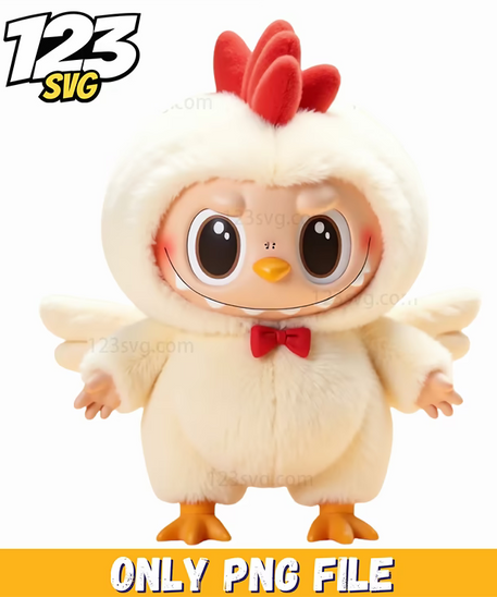 cute chicken labubu png, labubu cute chicken, cute labubu png - 123SVG Store