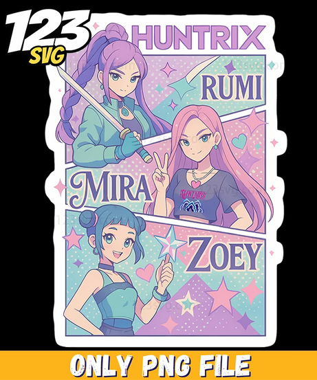 cute couple kpop png, cute huntrix and derpy png, kpop core png - 123SVG Store
