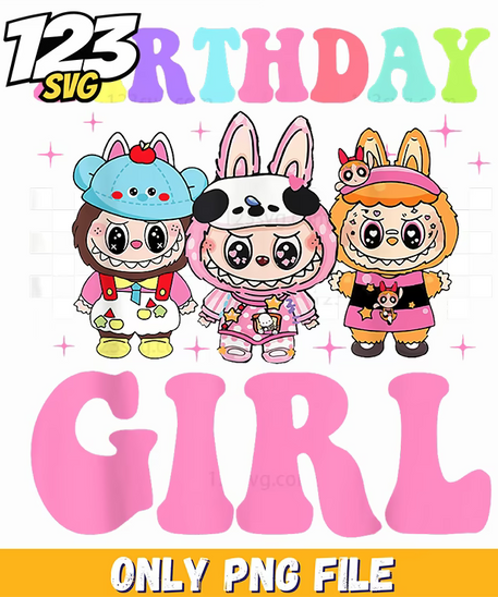 cute labubu girl, labubu girl anime, labubu girl character - 123SVG Store