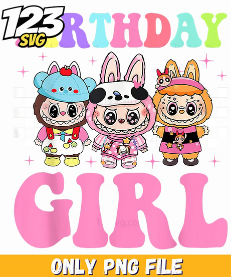 cute labubu girl, labubu girl anime, labubu girl character - 123SVG Store
