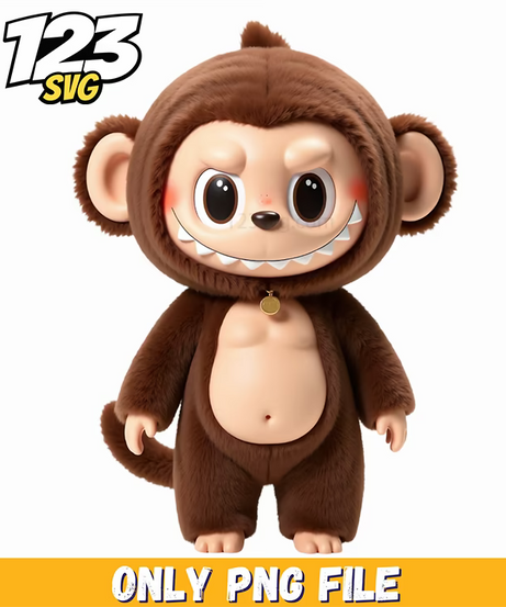 cute monkey labubu png, labubu cartoon monkey, labubu monkey cute - 123SVG Store