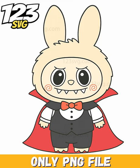 cute vampire bunny png, cute bunny character designs, cute bunny batman png - 123SVG Store