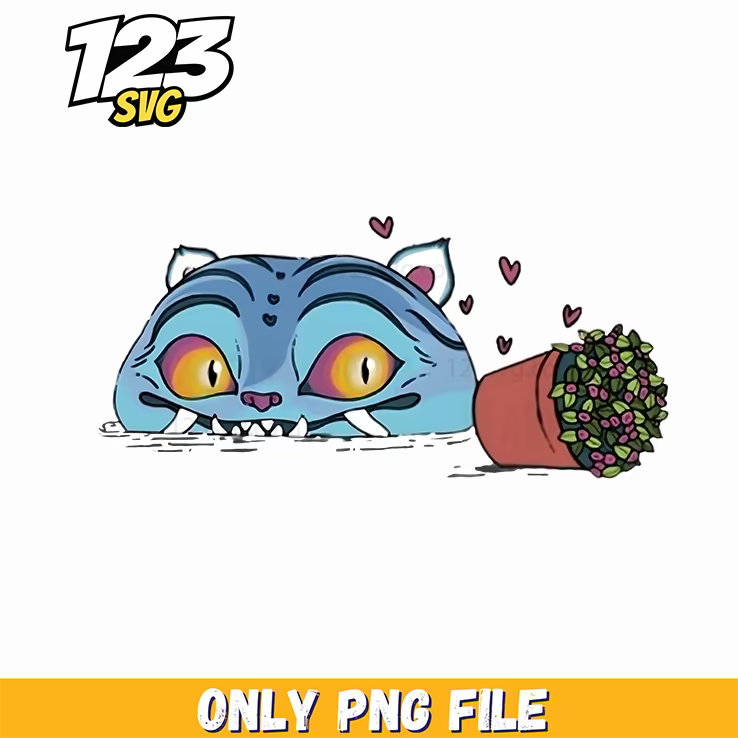 derpy cute blue tiger png, cute baby blue tiger derpy png, derpy blue tiger cartoon png - 123SVG Store