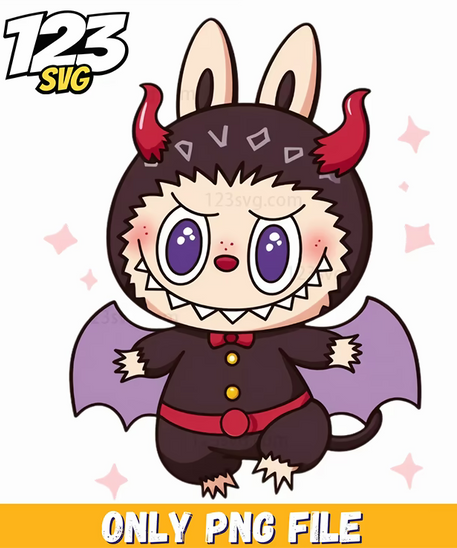 devil bat labubu png, labubu png bat, bat labubu emoji - 123SVG Store
