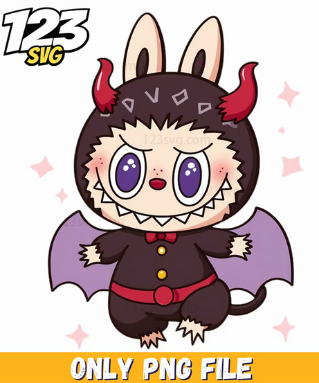 devil bat labubu png, labubu png bat, bat labubu emoji - 123SVG Store