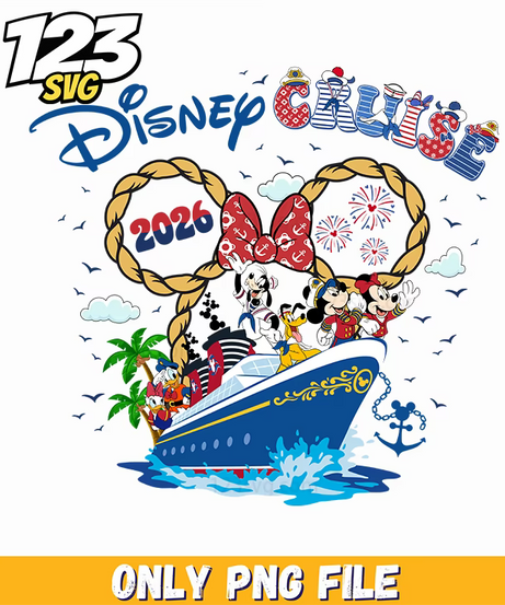 disney cruise trip 2026 png, disney cruise line 2024, disney cruise family vacations - 123SVG Store