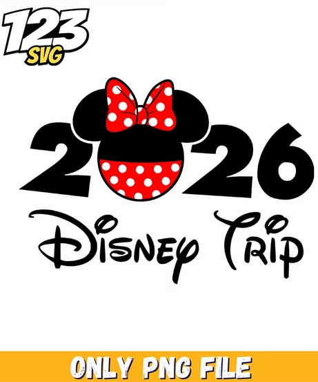 disney family trip 2026 png, disney family vacations, disney family travel ideas - 123SVG Store