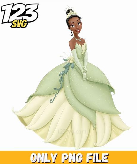 disney princess tiana dress, tiana disney princess dress, tiana princess disney costume - 123SVG Store