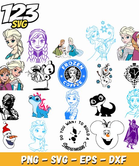 Disney Frozen SVG Bundle for Cricut, Shirts & Sublimation