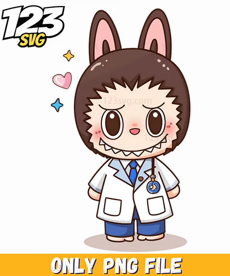 doctor labubu png, labubu png, labubu doctor png - 123SVG Store