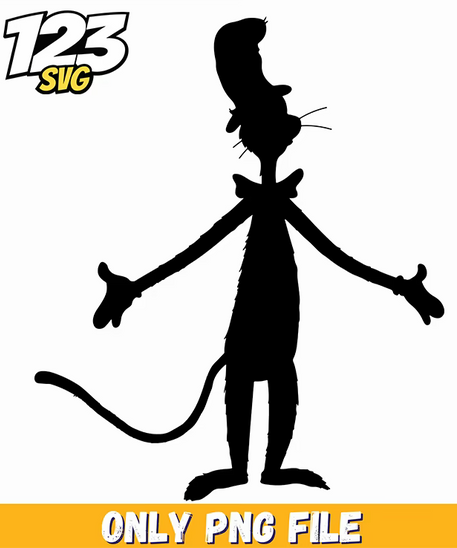 dr seuss character silhouette standing png, dr seuss characters png, dr seuss characters valentine's day png - 123SVG Store