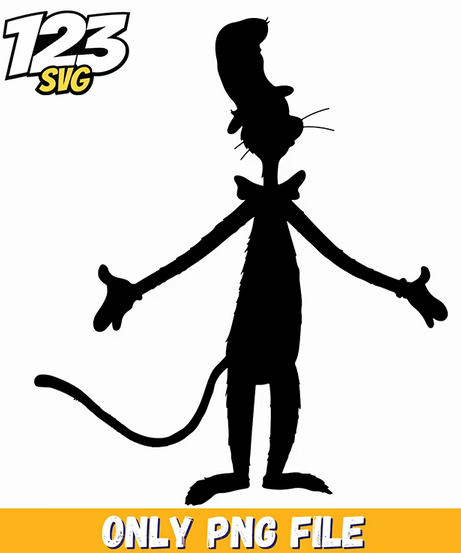 dr seuss character silhouette standing png, dr seuss characters png, dr seuss characters valentine's day png - 123SVG Store
