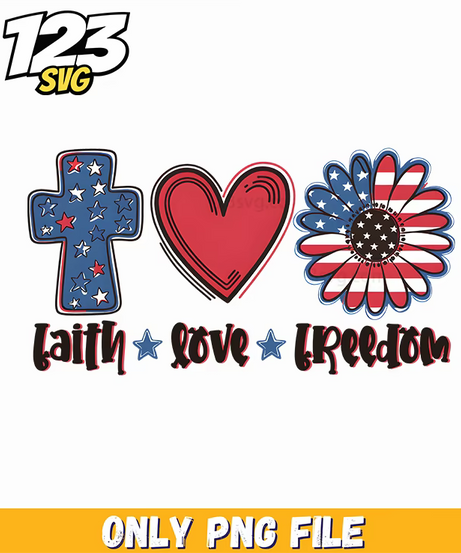 faith love freedom distressed elements cross png, love fighter aesthetic png, freedom a true patriot charlie kirk png - 123SVG Store