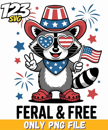 feral and free raccoon style png, cute but feral raccoon png, cute but feral raccoon png design - 123SVG Store