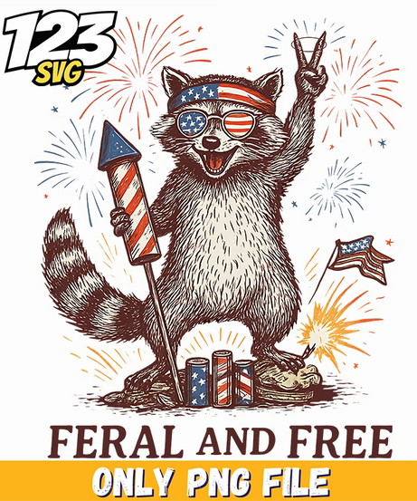 feral and free raccoon vibes png, feral era raccoon, raccoon in my feral era png - 123SVG Store