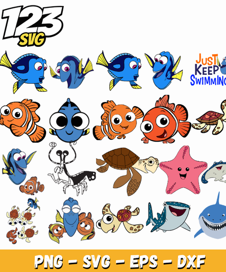 Finding Nemo SVG Bundle for Cricut & Sublimation Crafts