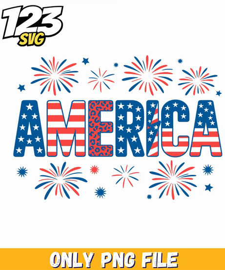 fireworks america png, 4th of july design png, american fireworks png - 123SVG Store