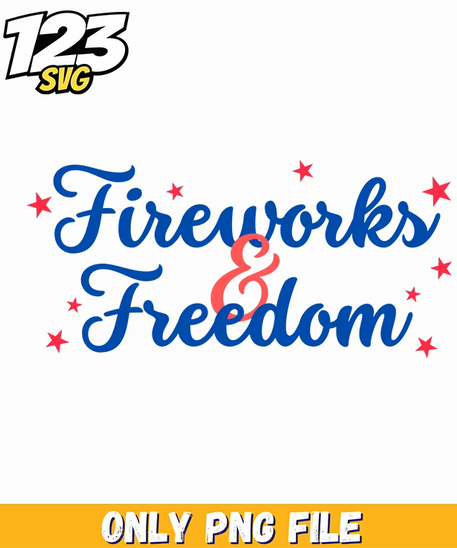 fireworks and freedom starry script png, firework and freedom starry night, fireworks freedom starry sky - 123SVG Store