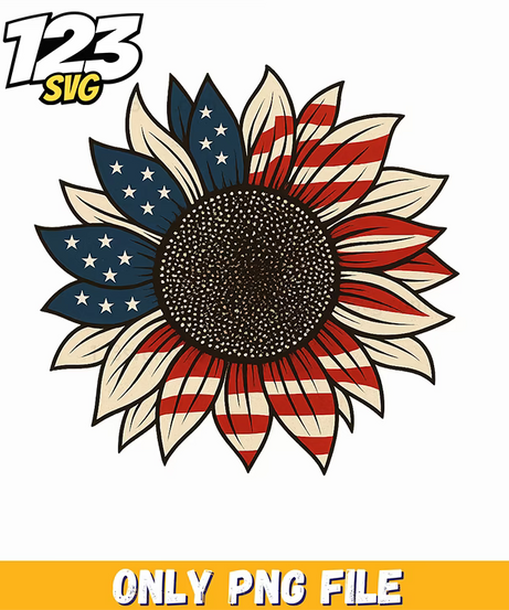flag sunflower png, sunflower png, american flag sunflower - 123SVG Store