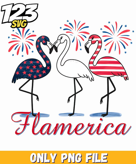 flamerica flamingo fourth of july png, 4th of July Png, Disney 4th of july png - 123SVG Store