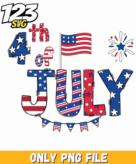 fourth of july alphabet letters png, fourth of july png, 4th of july png - 123SVG Store