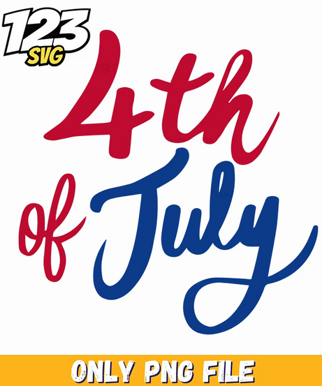 fourth of july classic script png, 4th of July Png, classic boy bands png - 123SVG Store