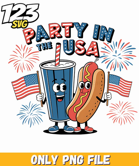 fourth of july food png, 4th of july hot dog, independence day png - 123SVG Store