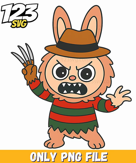 freddy krueger bunny png, freddy krueger bunny, a nightmare on freddy krueger - 123SVG Store