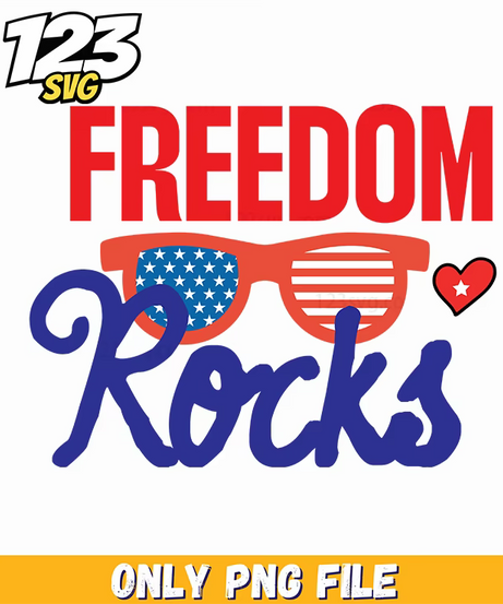 freedom rocks sunglasses png, sunglasses for freedom lovers, freedom sunglasses rock - 123SVG Store