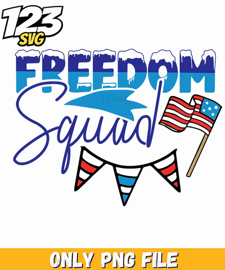 freedom squad arrow flags bunting png, patriotic parade decorations, usa flag bunting banner - 123SVG Store