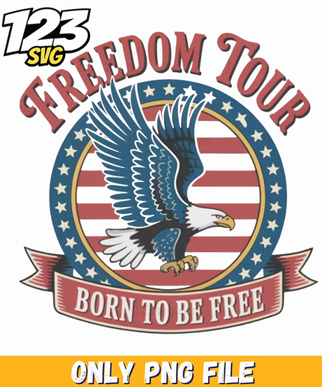 freedom tour bald eagle retro badge png, retro love, kpop bands cartoon png - 123SVG Store