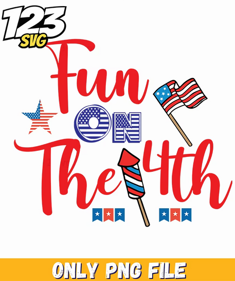 fun on the 4th flags rocket png, 4th of july flags, rocket launch live - 123SVG Store