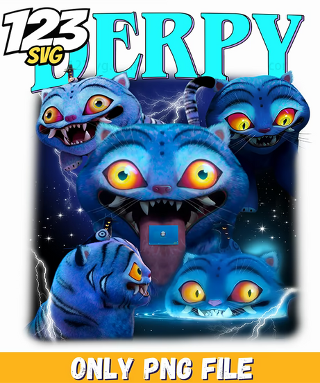 gerpy the tiger funny design png, derpy funny tiger png, derpy funny and cute tiger png - 123SVG Store