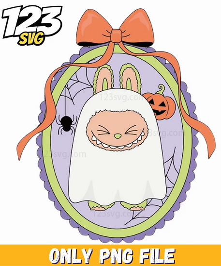 ghost halloween frame png, halloween frame png, png halloween frame - 123SVG Store