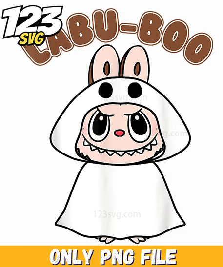 ghost labubu png, labubu png, labubu png transparent - 123SVG Store