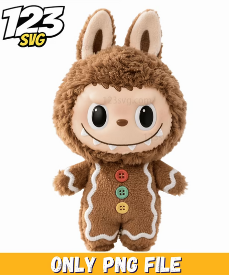 gingerbread labubu png, labubu png, labubu gingerbread png - 123SVG Store