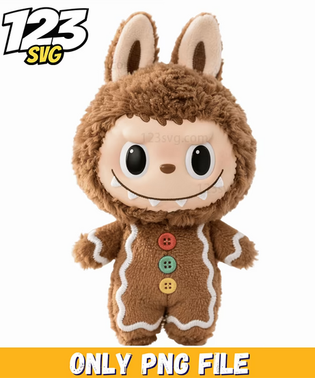 gingerbread labubu png, labubu png, labubu gingerbread png - 123SVG Store