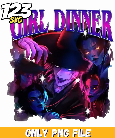 girl dinner png, korean anime png, hip hop band png - 123SVG Store