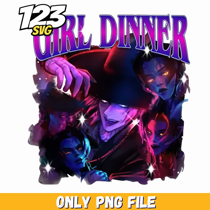 girl dinner png, korean anime png, hip hop band png - 123SVG Store