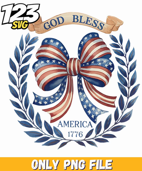 god bless america bow png, patriotic bow clipart, usa bow clipart - 123SVG Store