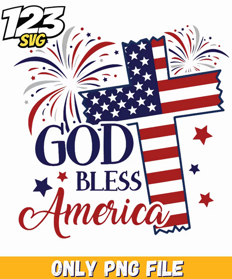god bless america fireworks cross png, america fireworks cross, fireworks cross png free download - 123SVG Store
