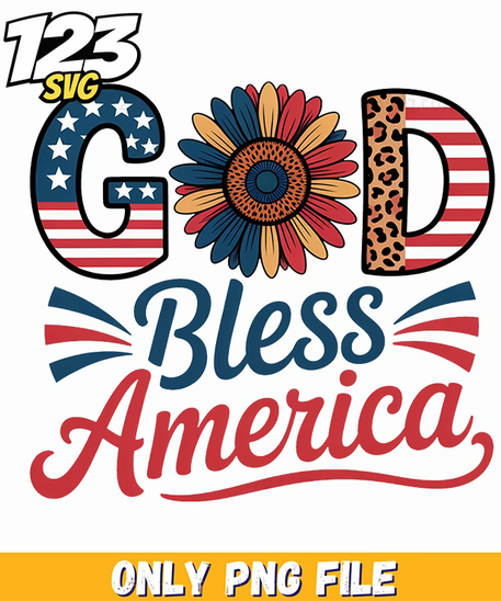 god bless america floral flag texture png, easter themed minnie mouse floral png art design image, america flag png - 123SVG Store