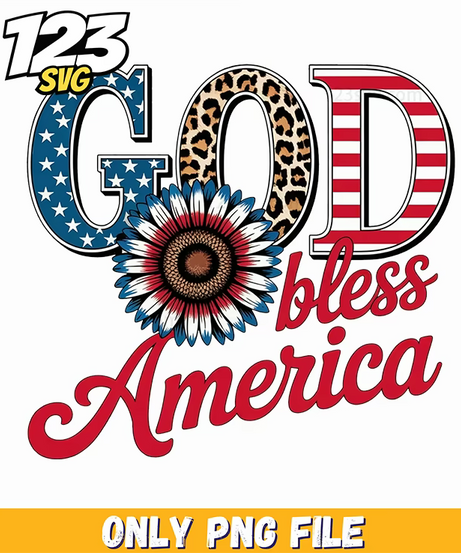 god bless america leopard sunflower png, easter day png, easter day marvel png - 123SVG Store